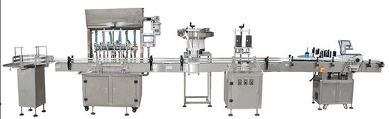 Otomatik krem pasta sıvı doldurma üretim hattı Kaplama makinesi ile etiketleme makinesi