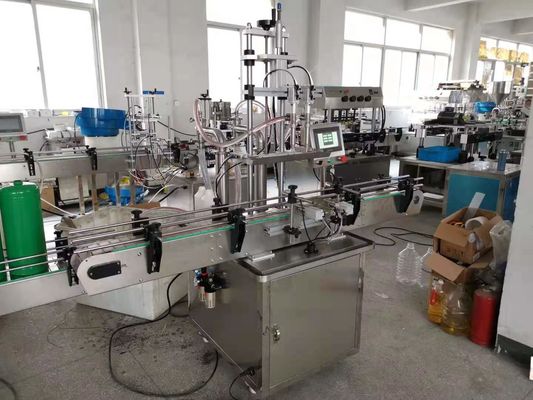 Otomatik püskürtme şişesi doldurma kaplama ve etiketleme makinesi