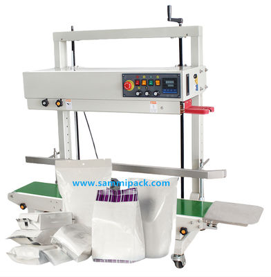 FRD-1200V Elektrikli Yarım Otomatik Sıcaklık Sızdırma Makinesi İçecek Çuvalları için Sürekli Dikey Plastik Torba Sızdırma için Ahşap