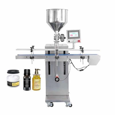 Yüksek Kaliteli Otomatik Dikey Pasta Doldurma Makinesi Kremalı Sıcak Soslu Ketçap Doldurma Makinesi Konveyör ve Dokunmatik Ekranla