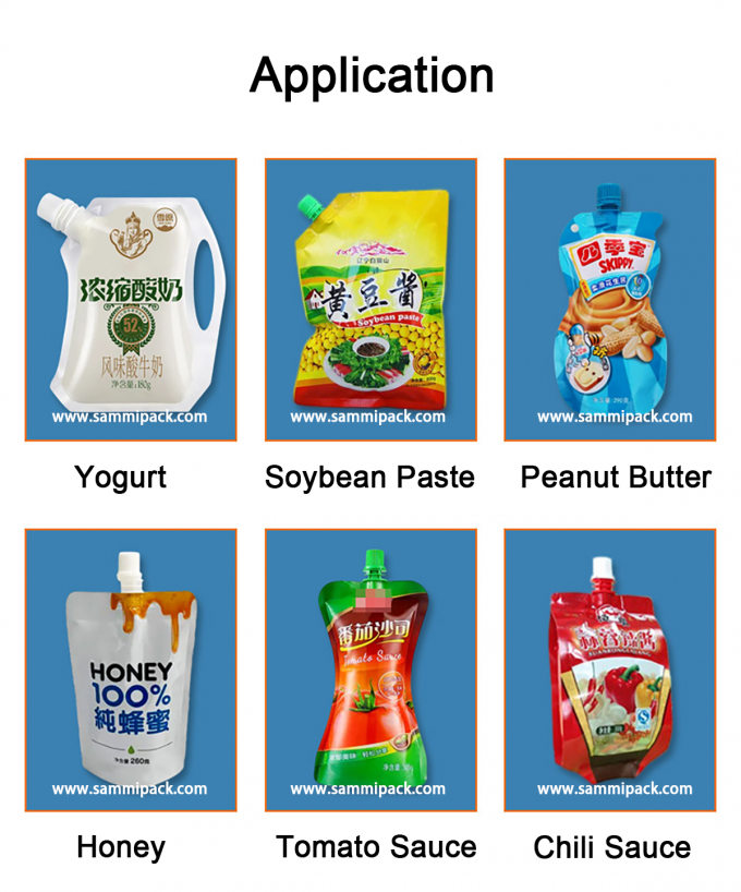 Endüstriyel Yarı Otomatik Bal İçecek Torbası Musluklu Poşet Meyve Suyu Dolum Makinesi Sıvı Gıda İçin 3