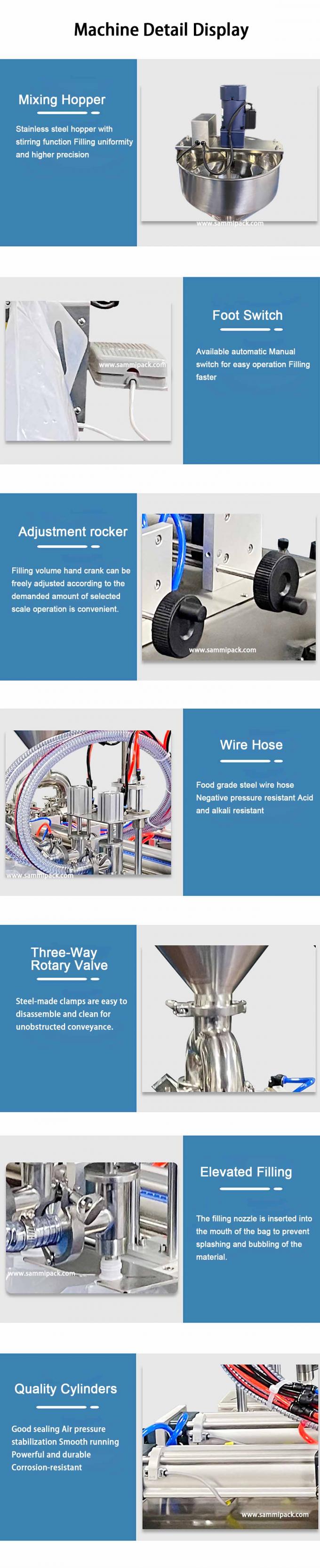 Endüstriyel Yarı Otomatik Bal İçecek Torbası Musluklu Poşet Meyve Suyu Dolum Makinesi Sıvı Gıda İçin 5