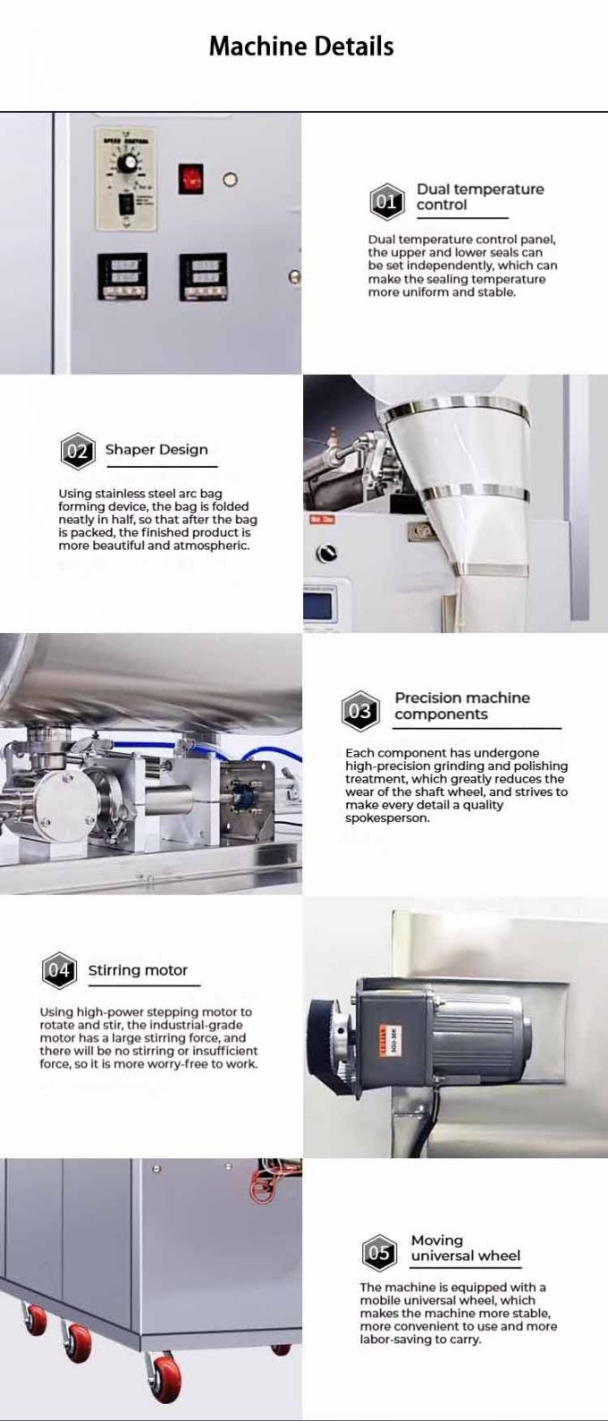 Acı Biberli Domatesli Acı Sos Fıstık Ezmesi Ketçap Sıvı Süt Dolum Paketleme Makinesi Sıvı Sos Paketleme Makinesi 5