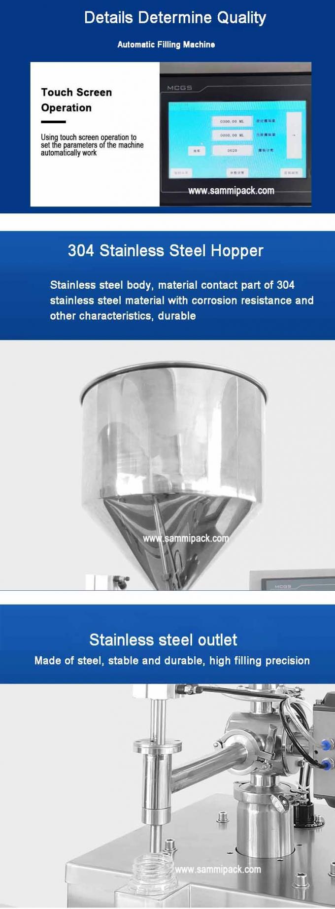 Konveyör ve Dokunmatik Ekranlı Kolay Kullanımlı Dikey Macun Dolum Makinesi 4