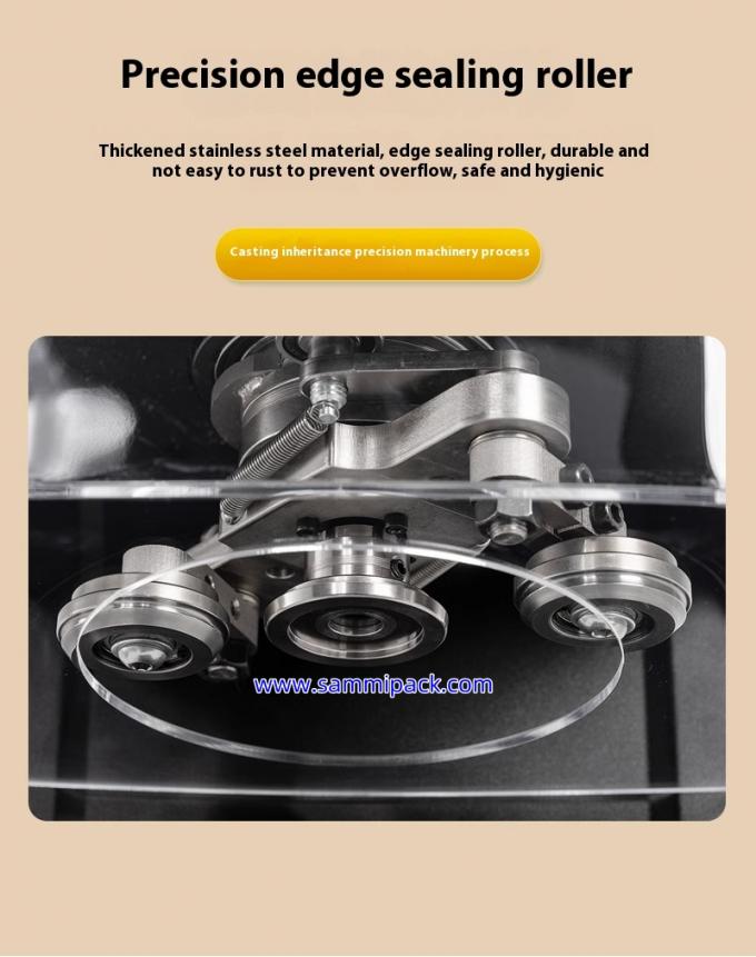 Balonlu çay kutuları mühürleme makinesi otomatik PET / Soda kutuları süt çay dükkanları için mühürleyici meyve suyu kahve ambalajı yarı otomatik sınıf 2