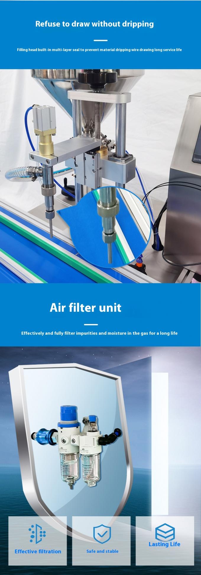 Kolay Çalışma Tam Otomatik Servo Rotor Pompası Bal İçin Paste Sıvı Doldurma Makinesi Sıvı Pisik Fıstık Tereyağı Ketçap 2