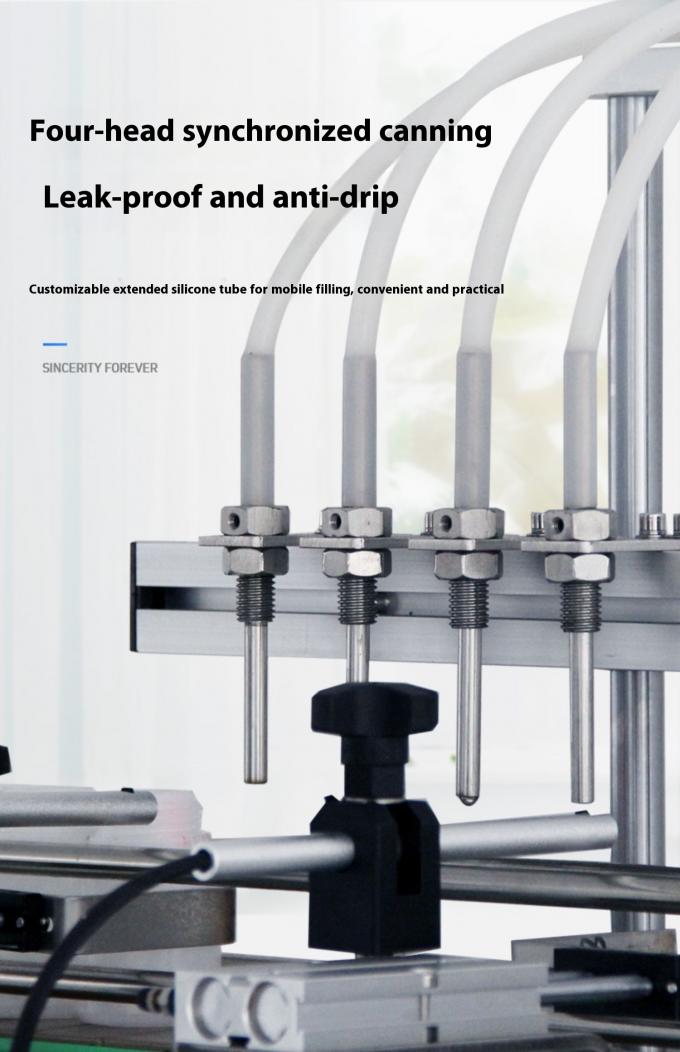 Sıvı Dolum Makinesi Masa&uuml;st&uuml; Otomatik K&uuml;&ccedil;&uuml;k Esansiyel Yağ Parf&uuml;m Sıvı Şişe Dolum Kapatma ve Etiketleme Makinesi 4 Kafa 7